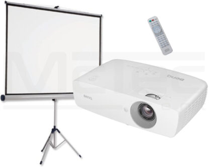 Videobeamer 3000 ANSI VGA + HDMI Beamer Stativleinwand Leinwand