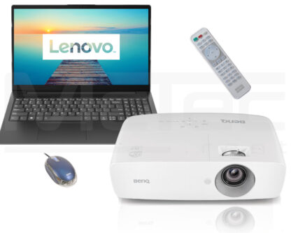 Laptop PC IBM Lenovo Videobeamer Beamer Stativleinwand Leinwand – Bild 2
