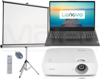 Laptop PC IBM Lenovo Videobeamer Beamer Stativleinwand Leinwand