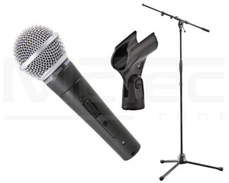 Mikrofon Shure SM58s + Mikrofonstativ (K&M 210/9 schwarz)