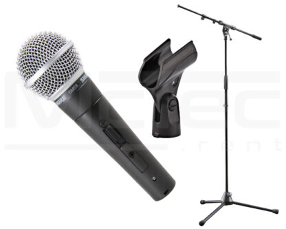 Mikrofon Shure SM58s + Mikrofonstativ (K&M 210/9 schwarz)