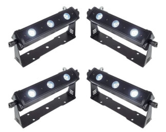 Scheinwerferset I - 4x HEX LED Scheinwerfer (3x12 Watt) Lichtanlage Lichttechnik Licht Partybeleuchtung