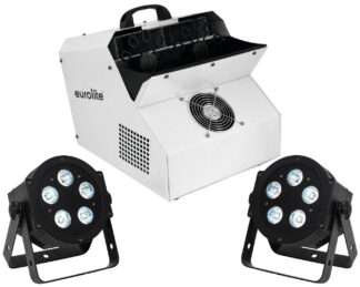 Lichtset F - LED Lichtanlage Lichttechnik Licht Partybeleuchtung Scheinwerfer Seifenblasenmaschine