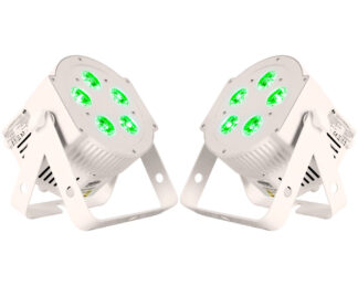 Scheinwerferset IV - 2x HEX LED Scheinwerfer (5x12 Watt) Lichtanlage Licht Partybeleuchtung